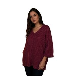 NWT Together Wool Cosby Vintage Retro 90s Chunky Knit Pullover Sweater Color Dot